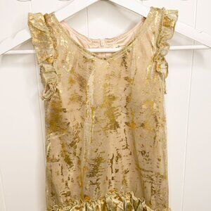 Joyfolie little girls Gold leaf dress